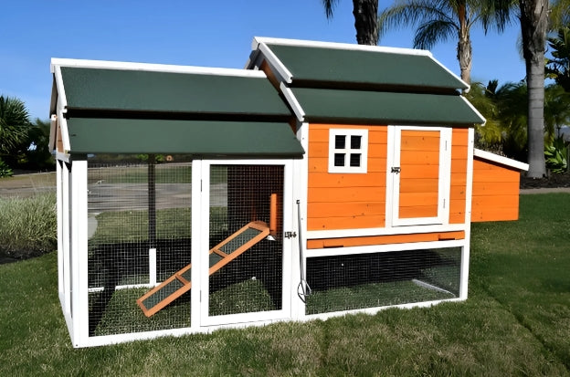 Rugged Ranch Cheyenne Chicken Coop Gry/Wht