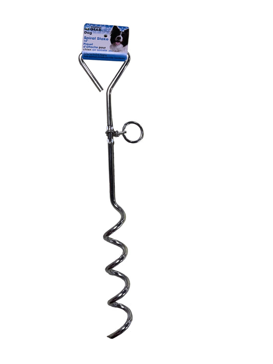 Spiral Tie Out Stake 18"