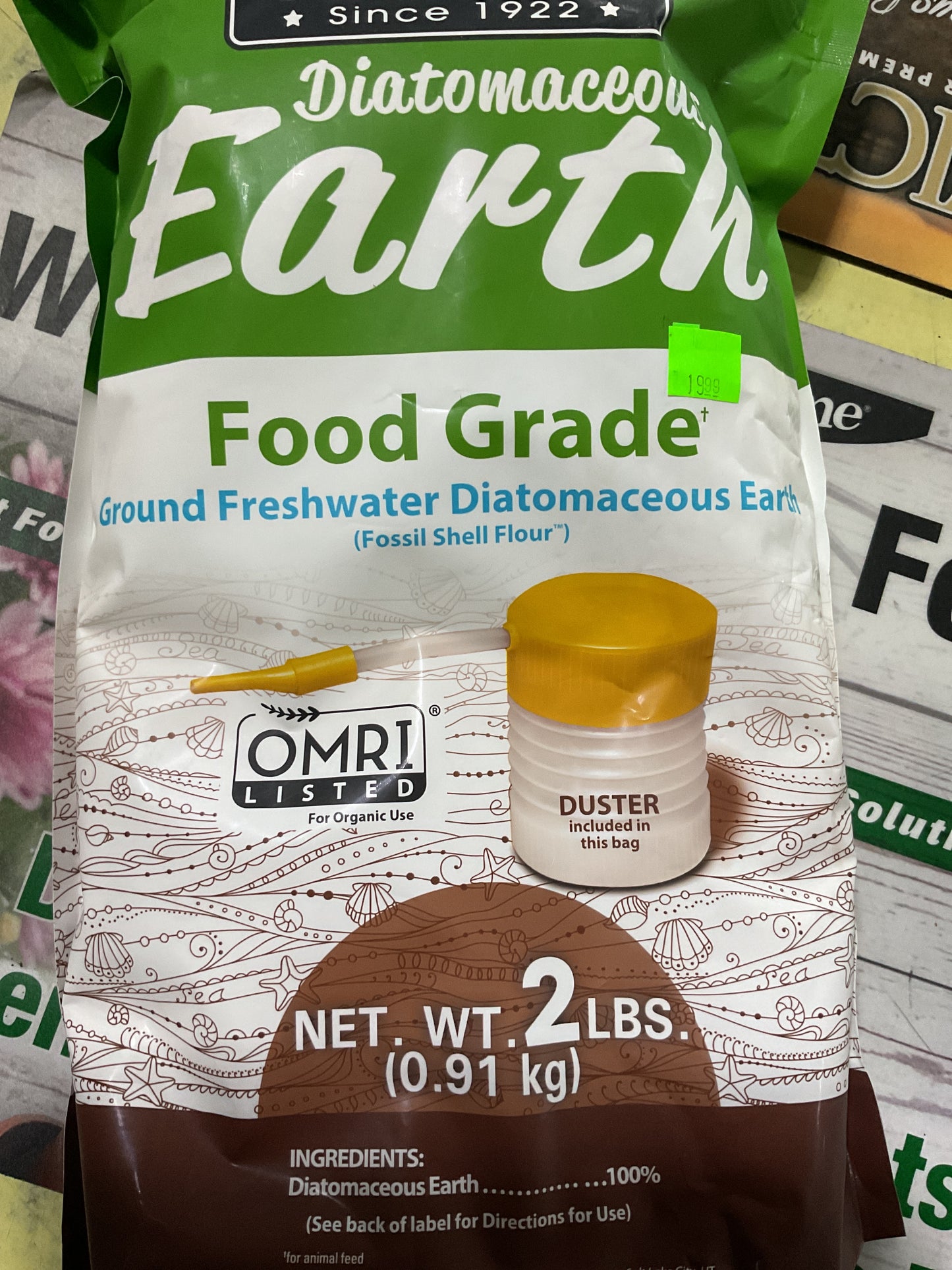 2Lbs Diatomaceous earth food grade with duster