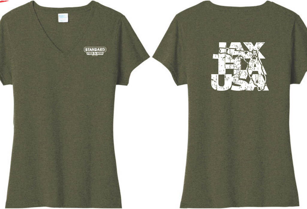 JAX FLA USA T-Shirt V-Neck Women's