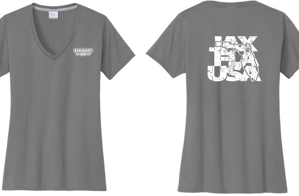 JAX FLA USA T-Shirt V-Neck Women's