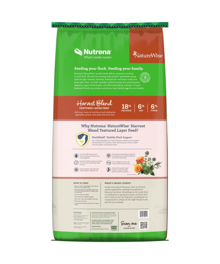 NatureWise Harvest Blend 18% Textured Layer Pellet 40lbs