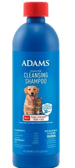 Adams Flea & Tick Cleansing Shampoo 12oz