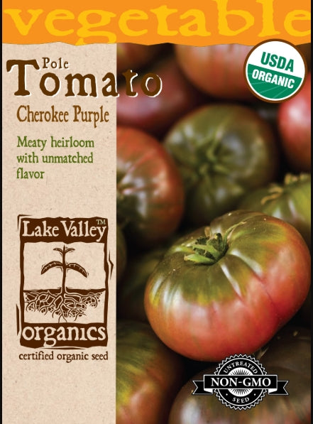 Organic Tomato Pole Cherokee Purple Heirloom