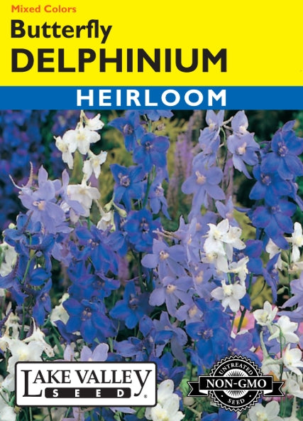 Delphinium Butterfly Mixed Colors Heirloom