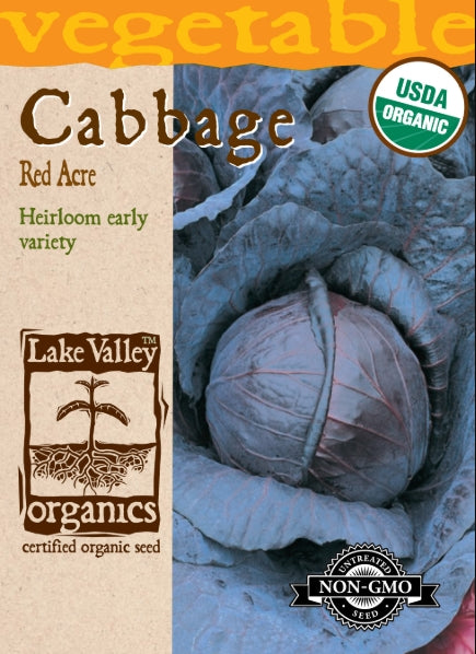 Organic Cabbage Red Acre Heirloom
