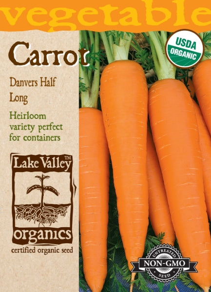 Organic Carrot Danvers Half Long Heirloom