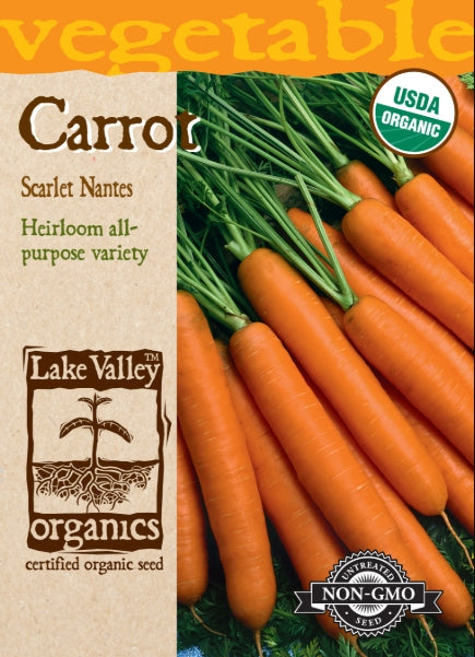 Organic Carrot Scarlet Nantes Heirloom