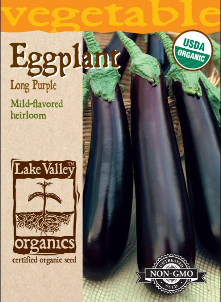 Organic Eggplant Long Purple Heirloom