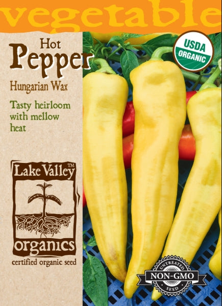 Organic Pepper Hot Hungarian Wax Heirloom