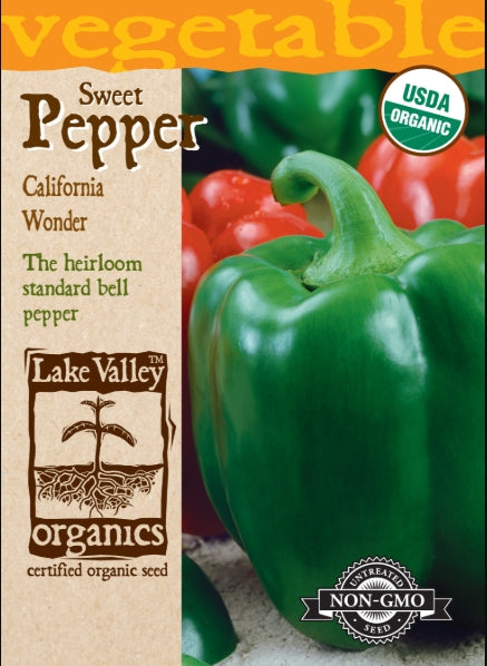 Organic Pepper Sweet California Wonder Green Bell