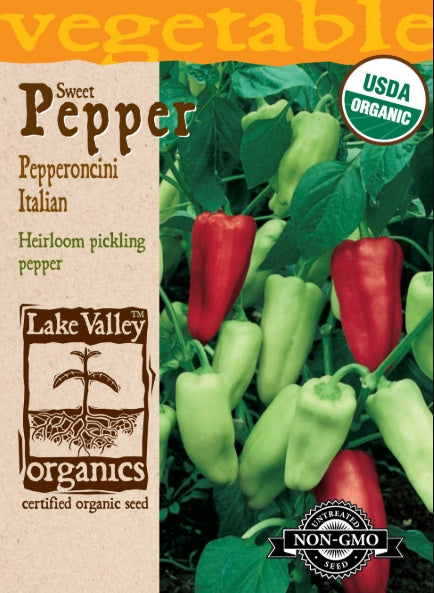 Organic Pepper Sweet Pepperoncini Italian Heirloom