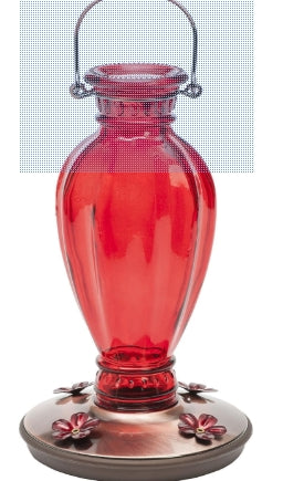 Perky Pet Daisy Vase Vintage Glass Hummingbird Feeder