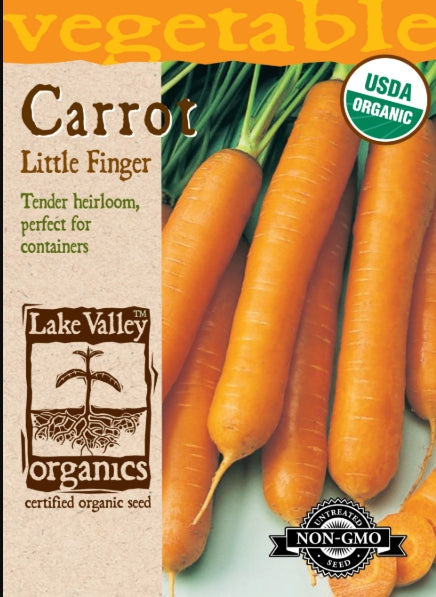 Organic Carrot Little Finger Heirloom