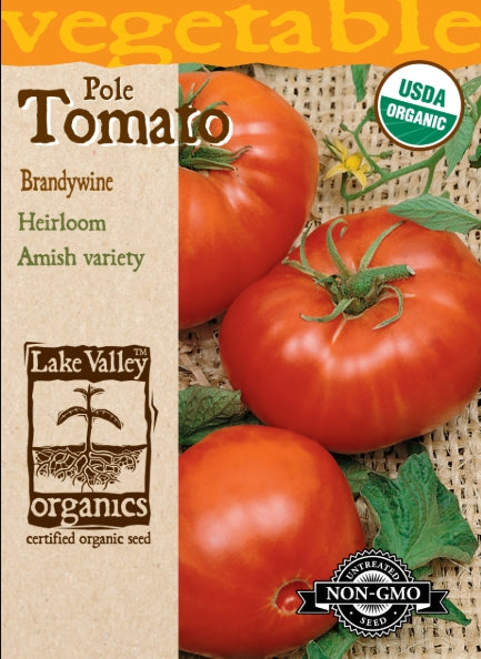 Organic Tomato Pole Brandywine Red Heirloom