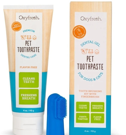 Pet Toothpaste 4oz Fingerbrush Kit