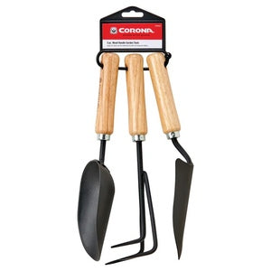 Corona Wood Handle Garden Tools 3pc Set