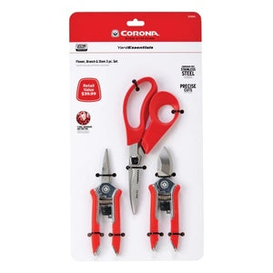 Corona Yard Essentials Pruner, Shear, Snip 3pc Set