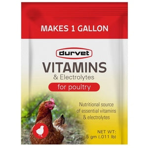 Durvet Vitamins & Electrolytes for Poultry 5gm