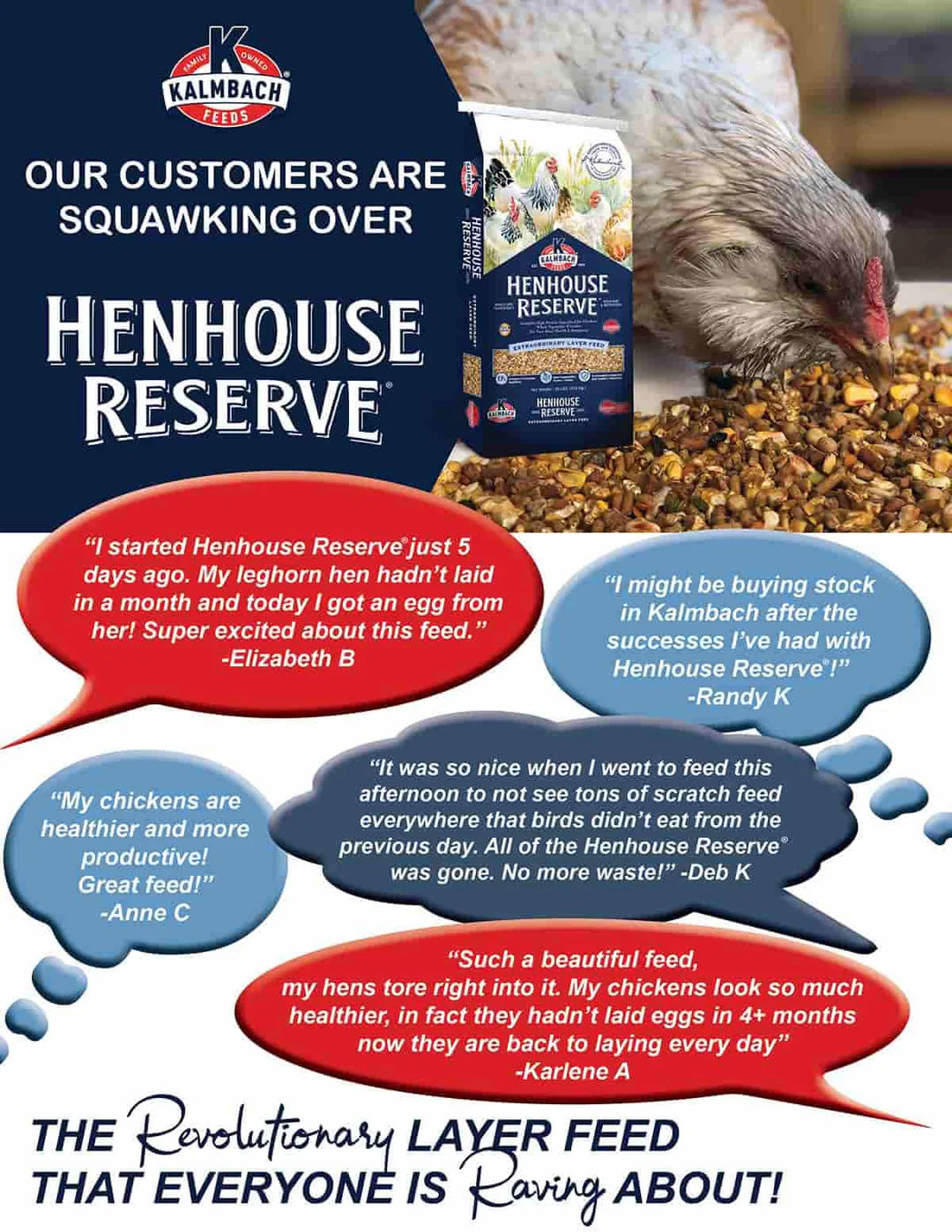 Kalmbach Henhouse Reserve Feed 50lbs