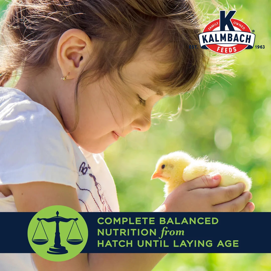 Kalmbach 18% Start Right Growing Chicken Feed for Chicks and Pullets 50lbs