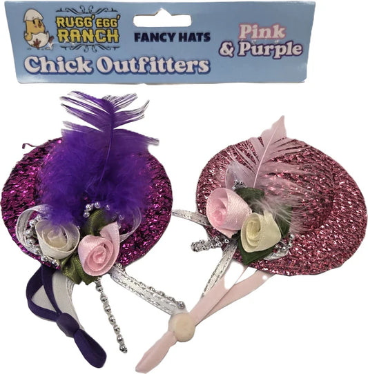 Chick Fancy Hats pink & purple
