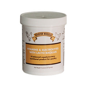 Rooster Booster Vitamins & Electrolytes with Lactobacillus for Poultry 8oz